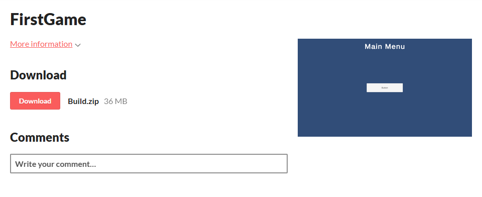 Itch.io game page Itch.io game page