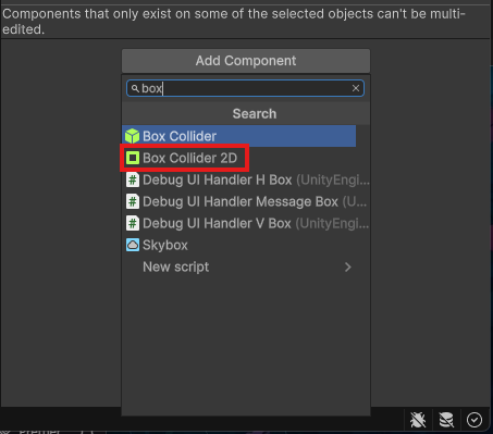 Rectangle BoxCollider2D box-collider2D