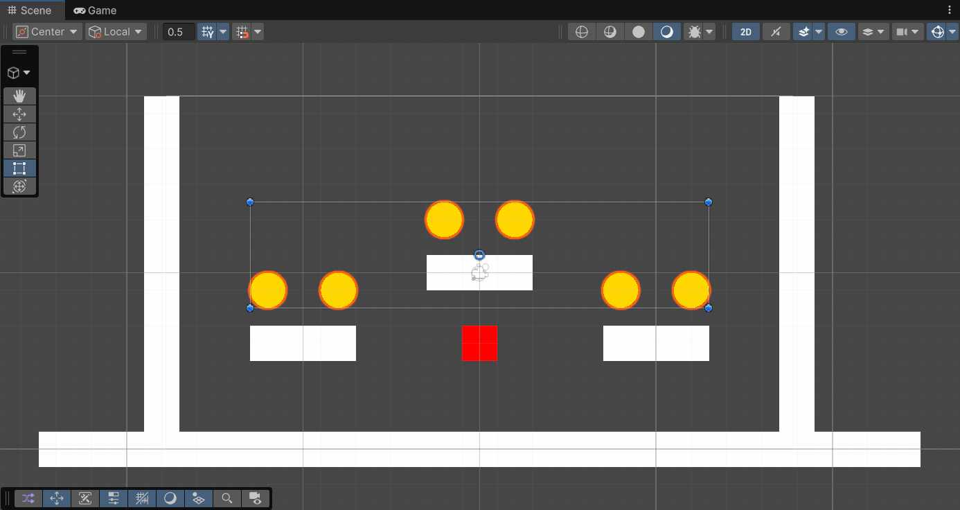 Coins on each platform Coins on each platform
