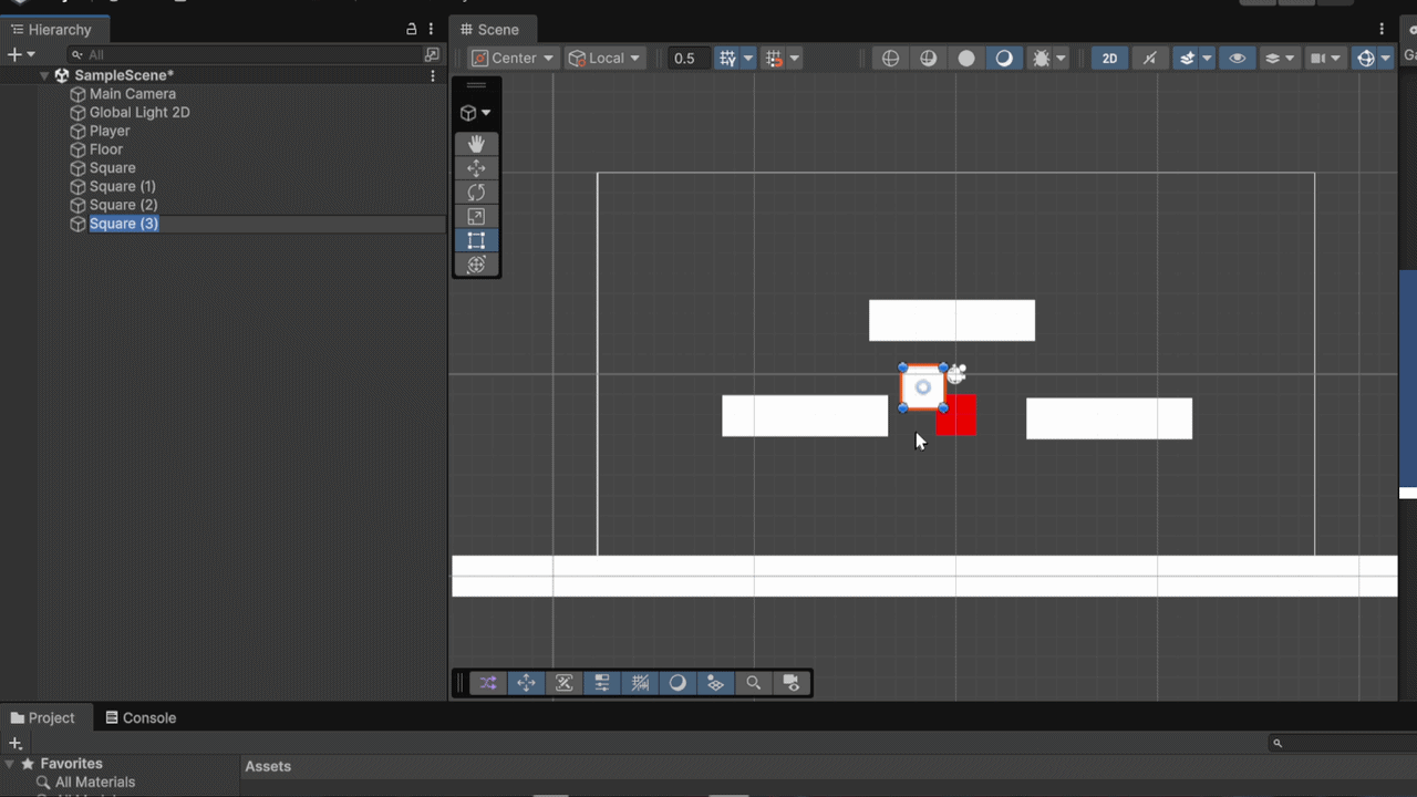 GIF of placing the walls