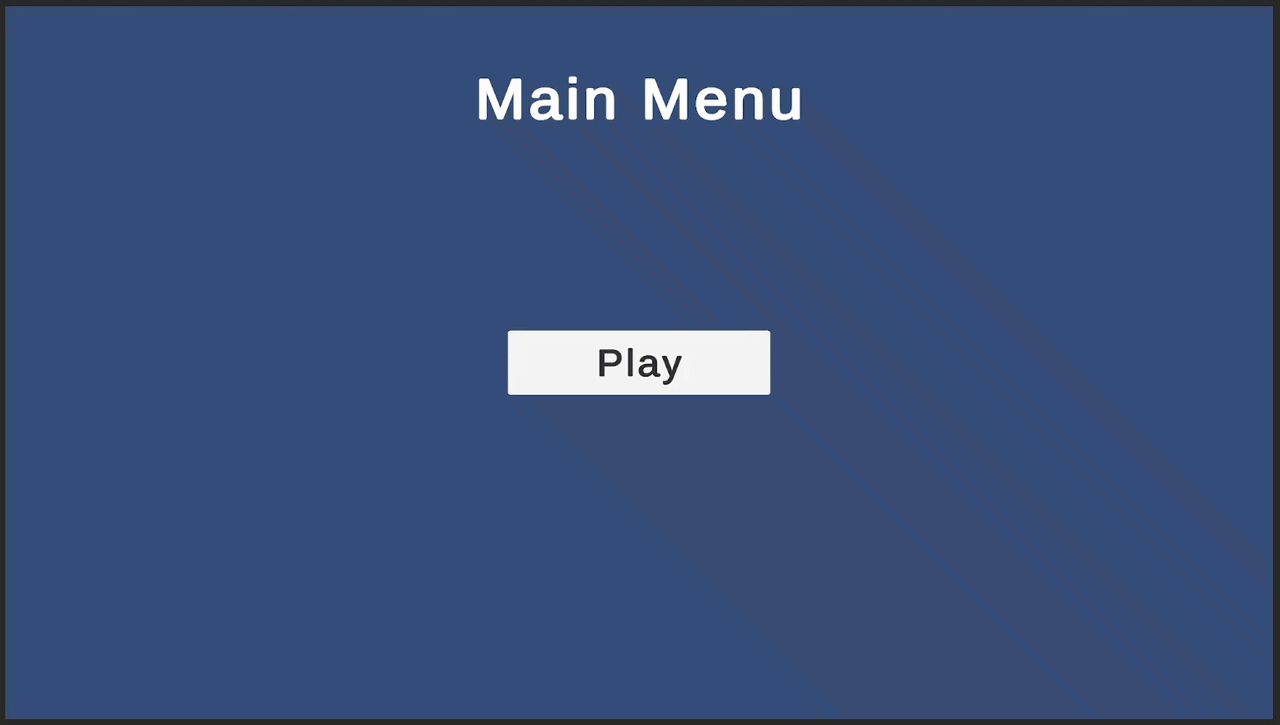 Main menu to Game then back to Main Menu