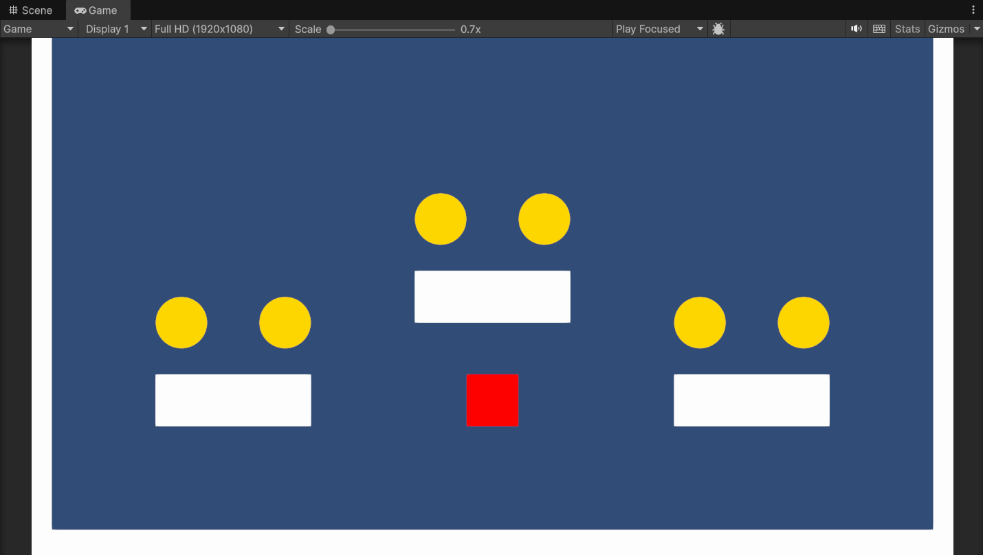 Game view at end of section Game View